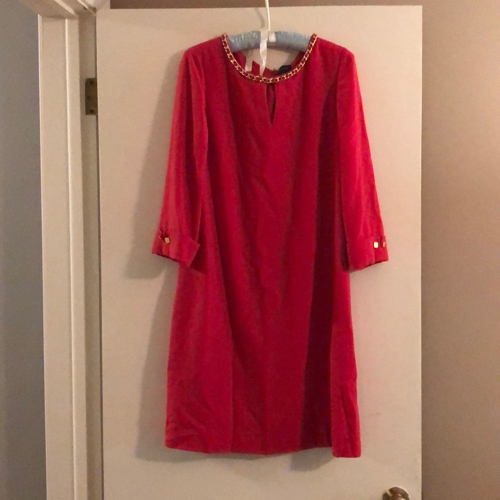 Tahari red dress